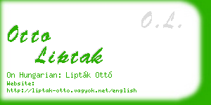 otto liptak business card